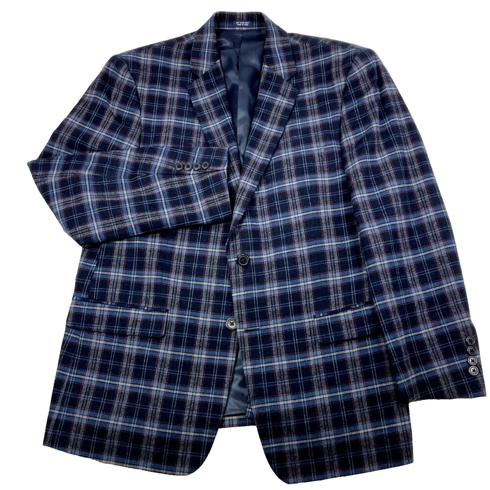 Saddlebred Navy and White Checkered Blazer